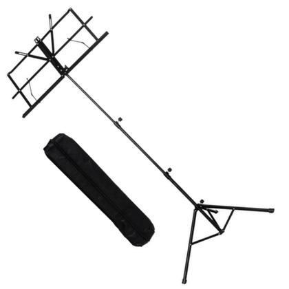 Imagem de Estante partitura dobravel preta pedestal resistente com bag