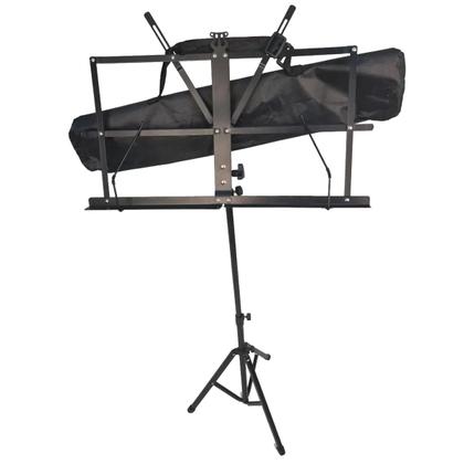 Imagem de Estante partitura dobravel preta pedestal resistente com bag