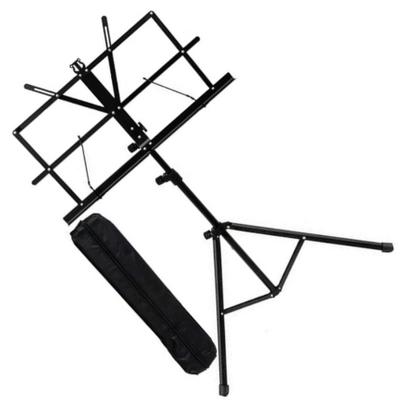 Imagem de Estante partitura dobravel preta pedestal resistente com bag