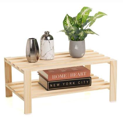 Imagem de Estante Pinus Multiuso Charme e Praticidade em 2 Prateleiras