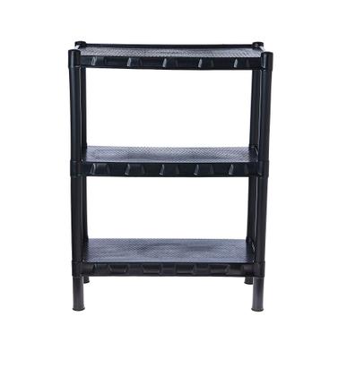 Imagem de Estante Plástica Multiuso Organizador Modular 3 Prateleiras Preto