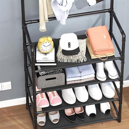 Imagem de Estante porta brinquedos sapateira organizadora sapatos multiuso arara modular quarto guarda roupa 4 prateleiras cabidei