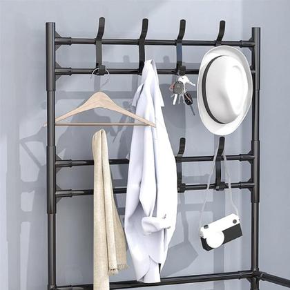 Imagem de Estante porta brinquedos sapateira organizadora sapatos multiuso arara modular quarto guarda roupa 4 prateleiras cabidei