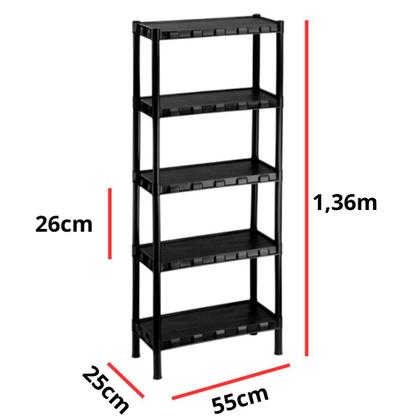Imagem de Estante Prateleira 5 Andares Organizadora Modular Multiuso Plástico Grande