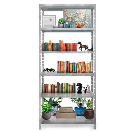 Imagem de Estante Prateleira Modular de Aço Galvonizado Organizadora Multiuso Armário Livreiro Com 6 Bandejas até 30kg por bandejas armario de cozinha