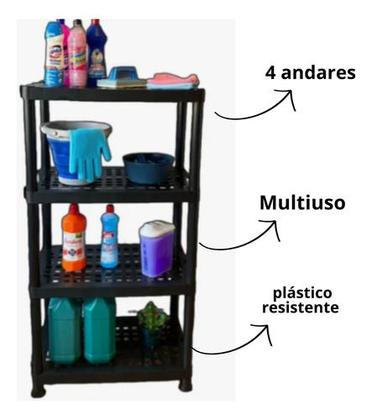 Imagem de Estante Prateleira Modular Multiuso 4 Andares Organizadora