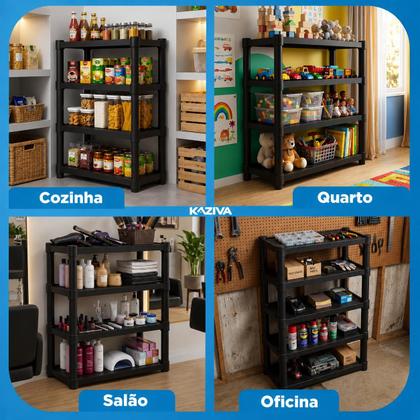 Imagem de Estante Prateleira Modular Multiuso Organizadora Plástico Reforçado 6 Andares - Promoção
