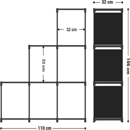 Imagem de Estante prateleira modular organizador livros brinquedos quarto sala escritorio multiuso