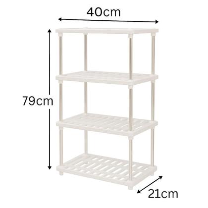 Imagem de Estante Prateleira Multiuso Organizadora Multiuso 4 Andares Banheiro Cozinha
