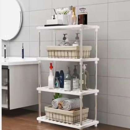Imagem de Estante Prateleira Multiuso Organizadora Multiuso 4 Andares Banheiro Cozinha