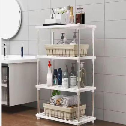 Imagem de Estante Prateleira Multiuso Organizadora Multiuso 4 Andares Banheiro Cozinha - Top Rio