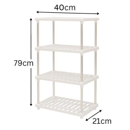 Imagem de Estante Prateleira Multiuso Organizadora Multiuso 4 Andares Banheiro Cozinha - Top Rio