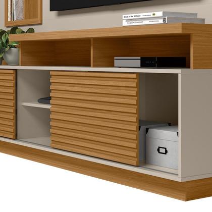 Imagem de Estante Rack com Painel Para Tv Até 60 Polegadas com Ripado e LED Eldorado 2.0