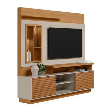 Imagem de Estante Rack com Painel Para Tv Até 60 Polegadas com Ripado e LED Eldorado 2.0
