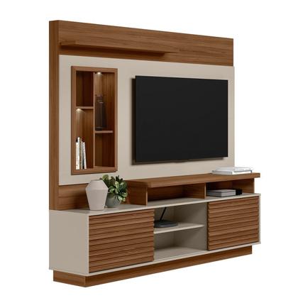 Imagem de Estante Rack com Painel Para Tv Até 60 Polegadas com Ripado e LED Eldorado 2.0