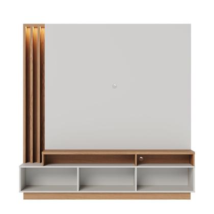 Imagem de Estante Ripado Home Theater com Led Para TV até 65 Polegadas 2 Portas Humaitá Colibri