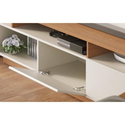 Imagem de Estante Ripado Home Theater com Led Para TV até 65 Polegadas 2 Portas Humaitá Colibri