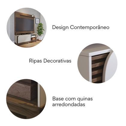 Imagem de Estante Ripado para TV até 65 Polegadas 2 Portas Jurerê 150cm