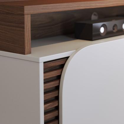 Imagem de Estante Ripado para TV até 65 Polegadas 2 Portas Jurerê 150cm