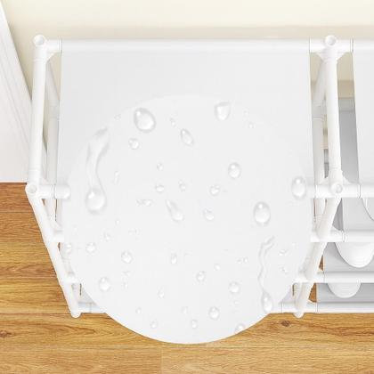 Imagem de Estante Sapateira Modular 8 Nichos  Organizador Multiuso 4 Andares para Casa, Quarto e Sala Branco