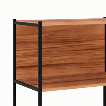 Imagem de Estante Shelf Nogal Sevilha e Preta 71 cm
