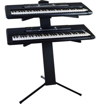 Imagem de Estante Teclado Piano Digital Duplo Notebook Ask Pmd3 Cor Preto