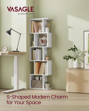 Imagem de Estante VASAGLE com 5 Prateleiras 61x40x159 cm Branco Fosco