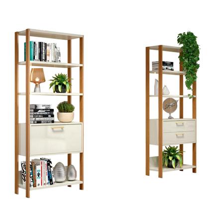 Imagem de Estantes Sala Industriais com Gavetas Dalla Costa 100% MDF