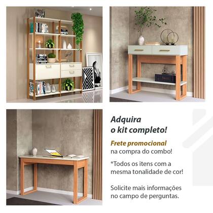 Imagem de Estantes Sala Industriais com Gavetas Dalla Costa 100% MDF