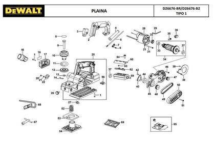 Imagem de Estator plaina d26676 120v original dewalt