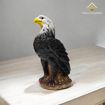 Imagem de Estátua Águia Gavião Espanta Pombos Gesso 36 cm Varias Variedades