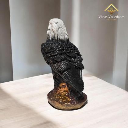 Imagem de Estátua Águia Gavião Espanta Pombos Gesso 36 cm Varias Variedades