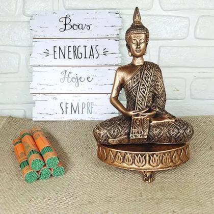 Imagem de Estatua Buda Sentado Budismo Meditação Arte Budista Decoração Jardim