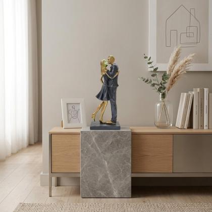 Imagem de Estátua Casal Beijo Presente Bodas Casamento Namorados 25cm AVB DECOR