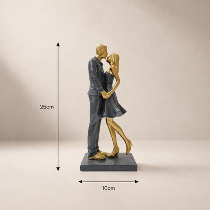 Imagem de Estátua Casal Beijo Presente Bodas Casamento Namorados 25cm AVB DECOR