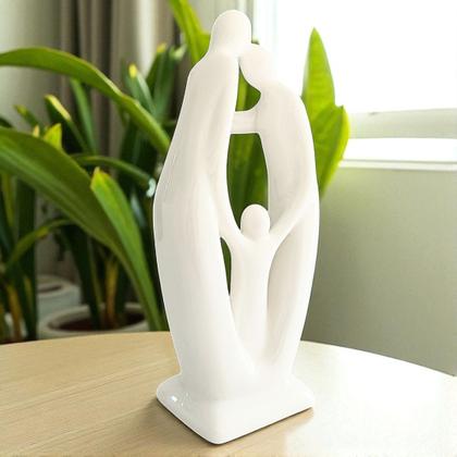 Imagem de Estatua Casal De Namorados Beijando Estilizado Estatueta Decorativa Enfeite - Sala Quarto noivado e