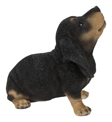 Imagem de Estátua de cachorrinho Howling Dachshund Hi-Line Gift Ltd Polyresin