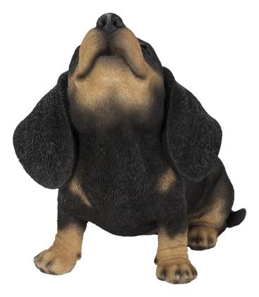 Imagem de Estátua de cachorrinho Howling Dachshund Hi-Line Gift Ltd Polyresin