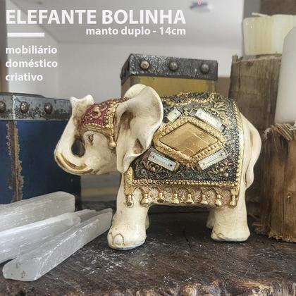 Imagem de Estátua Elefante Decor Manto Duplo Pedraria 14Cm 75743