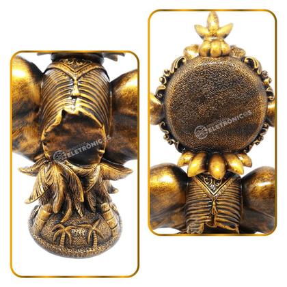 Imagem de Estátua Elefante Indiano Em Resina Com Relógio Ideal Para Presentear Z011