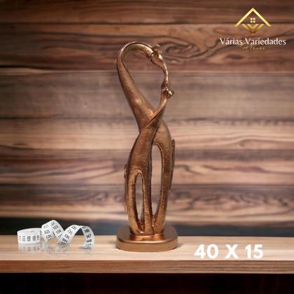 Imagem de Estátua Enfeite Decorativo Girafa Rosê Gold Em Gesso 40 Cm Exclusiva Envio Rápido - AVB DECOR