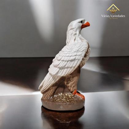 Imagem de Estátua Gavião e Coruja Espanta Pombos Passarinho Pardal Branco Kit 3 Peças - AVB DECOR