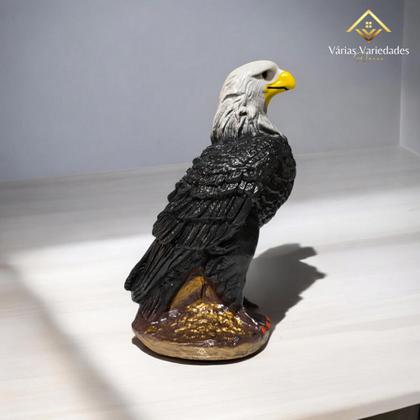 Imagem de Estátua Gavião Falcão Espanta Pombo Pássaro Pardal Preto Maritaca - Varias Variedades