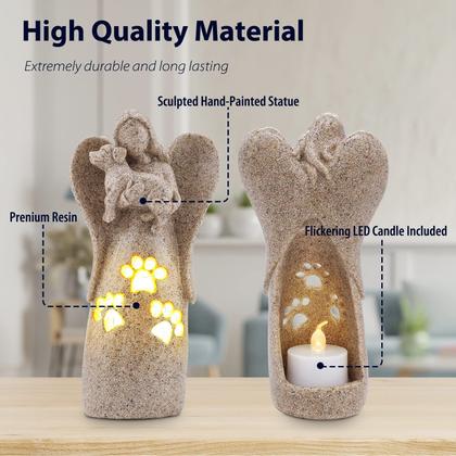 Imagem de Estátua memorial de castiçal BEARAE Dog Pet Loss Gifts