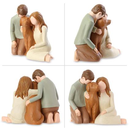 Imagem de Estátuas memoriais do casal Hensonever com estatuetas de cães