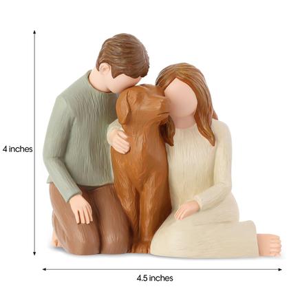 Imagem de Estátuas memoriais do casal Hensonever com estatuetas de cães