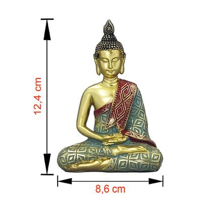 Imagem de Estatueta Buda Meditação Yoga Enfeite Decorativo Resina Zen
