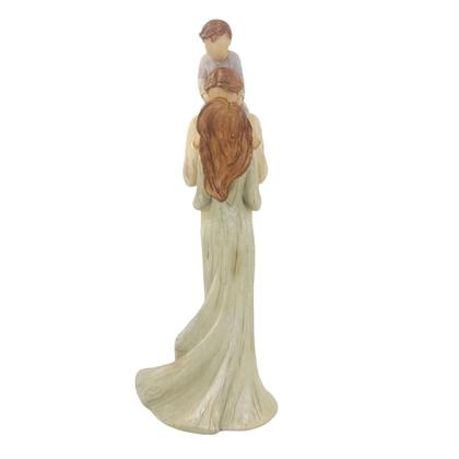 Imagem de Estatueta Decorativa De Família em Resina Papai Mamãe Filho Filha Escultura Mãe Pai Estátua Casal