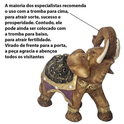 Imagem de Estatueta Elefante Manto Tapete Com Pérolas 22Cm 922