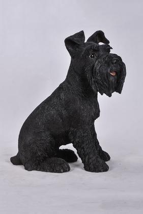 Imagem de Estatueta Hi-Line Gift Ltd 87983S-BK Schnauzer preto 34x39x22cm 2,5 kg